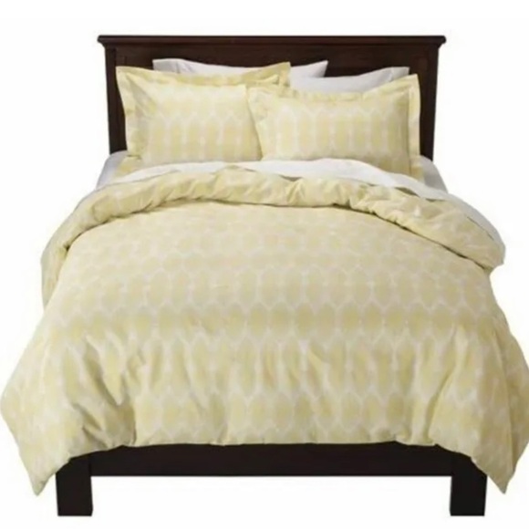 NATE BERKUS TARGET Queen Size BROTCH Printed Duvet Cover In LIME DROP 96” X 92” - Picture 1 of 8